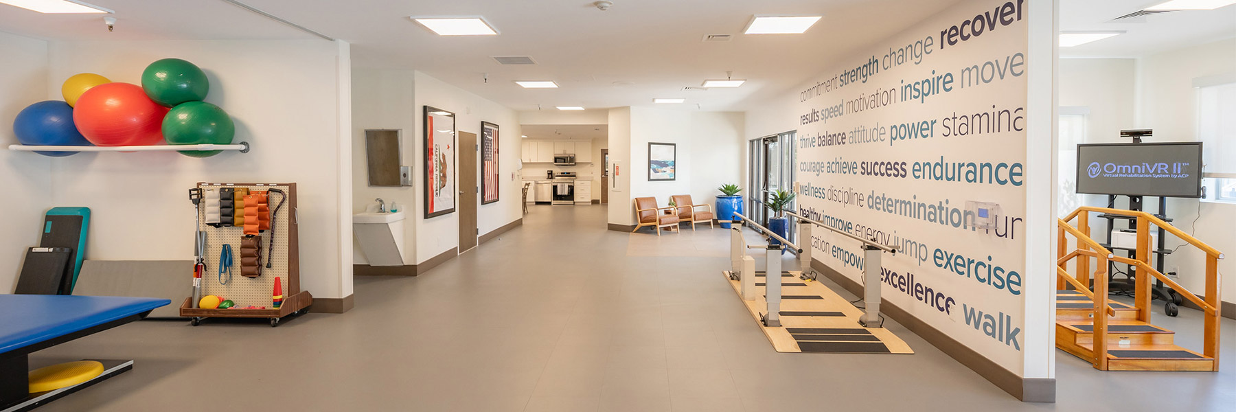 Rehab gym at Pacific Coast Post Acute