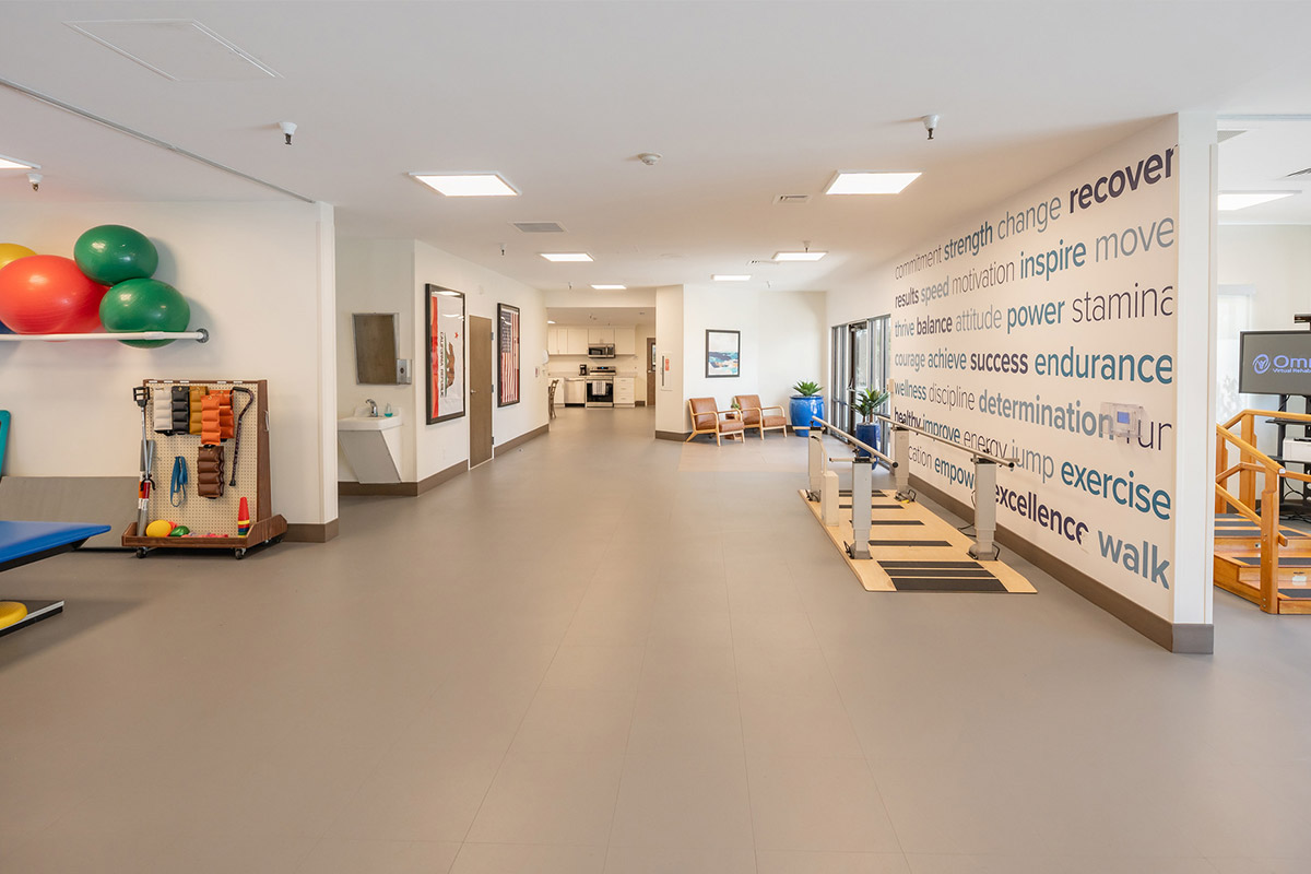 Rehab gym at Pacific Coast Post Acute